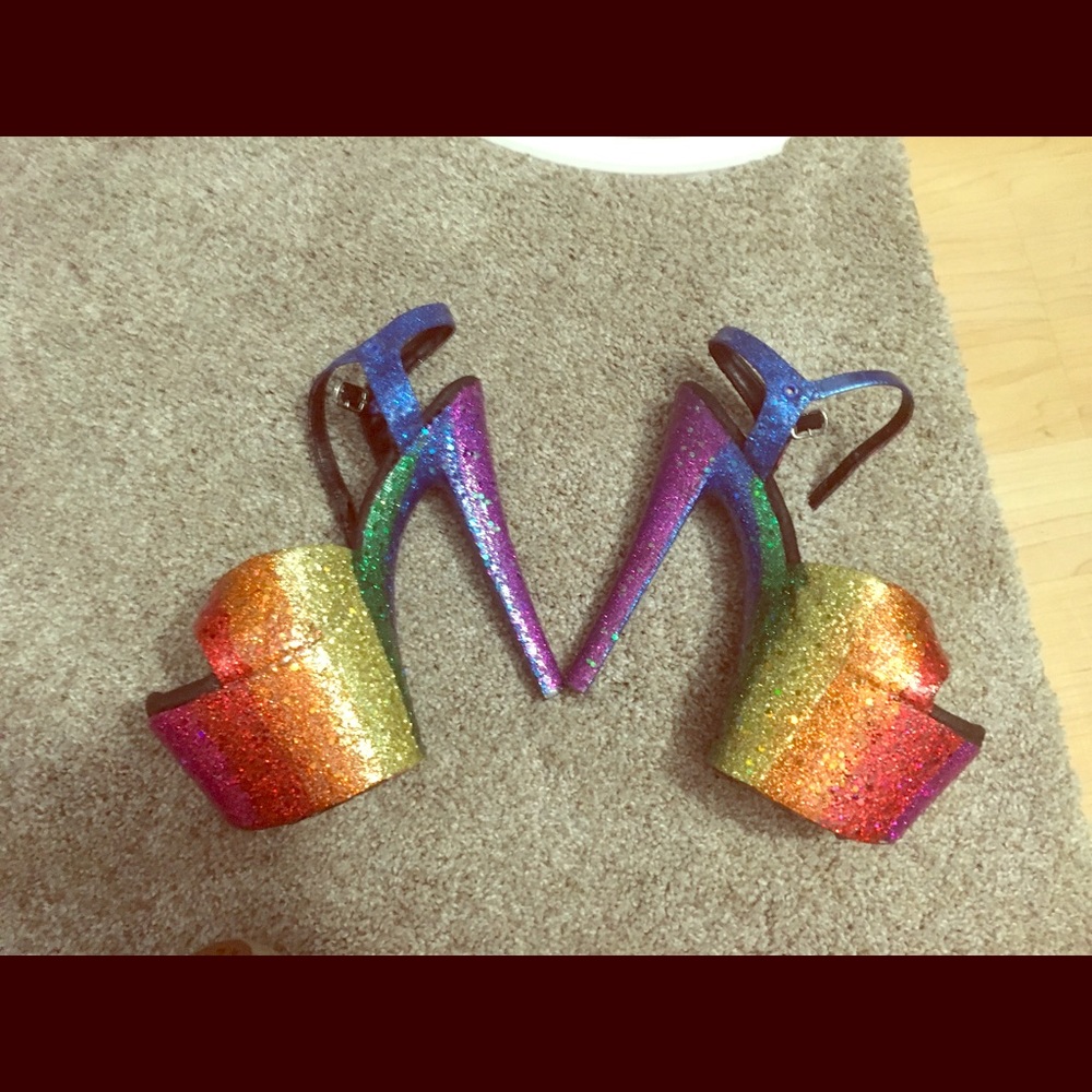custom rainbow glitter pleasers